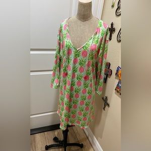 Viv & Lou Pink Pineapple dress L/XL